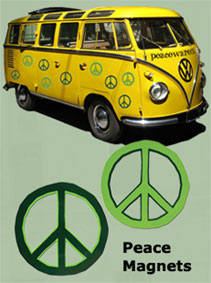 Peace Sign Sticker Magnets