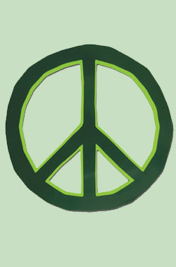 Peace Magnet - dark green
