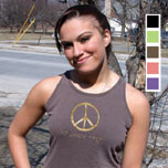 Metallic Peace Tank Top